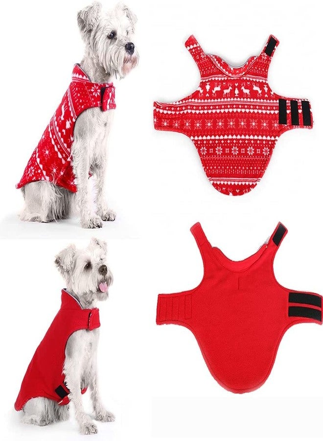KUTKUT Stretch 2 -in-1 Reversible Fleece Vest Dog Sweater Dog Vest Jackets for Doedium Dogs Warm Dog Apparel Clothes for Cold Weather Indoor and Outdoor Use (Size: L, Chest: 54cm - 58cm) - Image 3